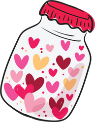 Heart Shapes in a Jar 